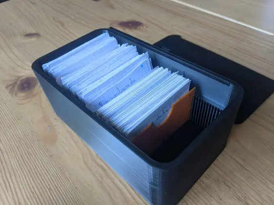 Flashcard Box Front View